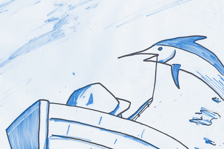 Ball With Marlin and Hat