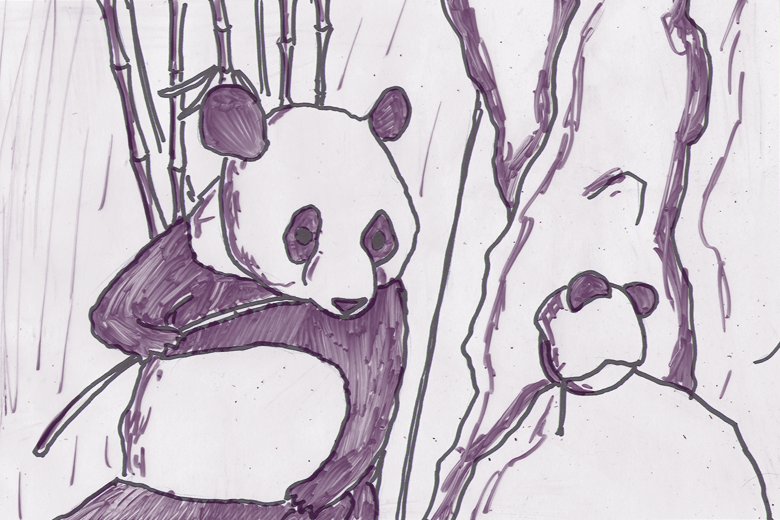 Ball With Bamboo and Hat