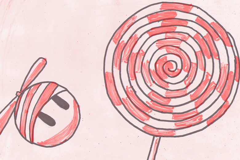 Ball With Lollipop and Hat