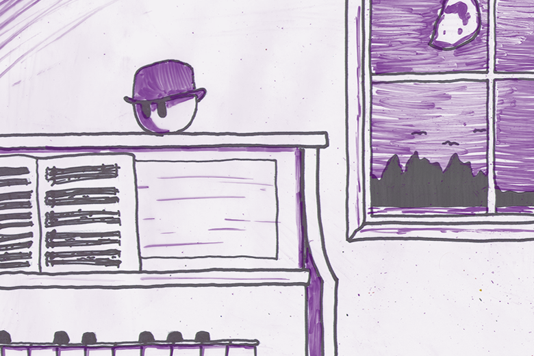 Ball With Piano and Hat