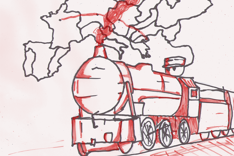 Ball With Orient Express and Hat